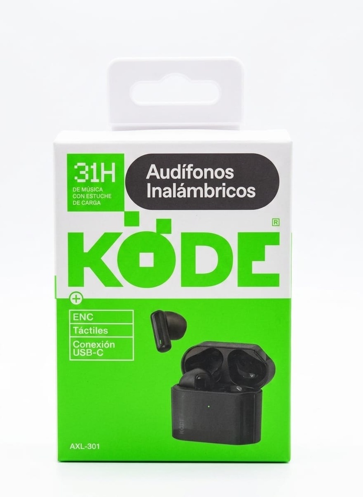 [20797] AUDIFONO BT TWS ENC AXL-301 KODE