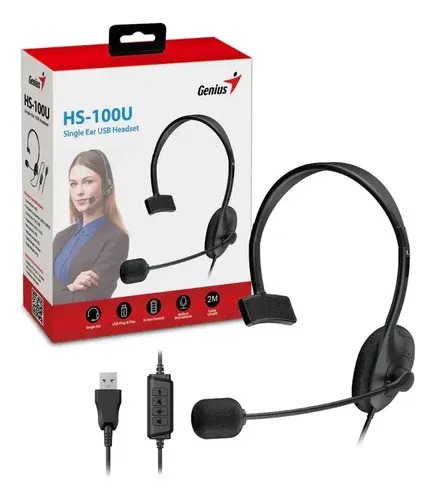 AUDIFONO HS-100U MONO USB GENIUS