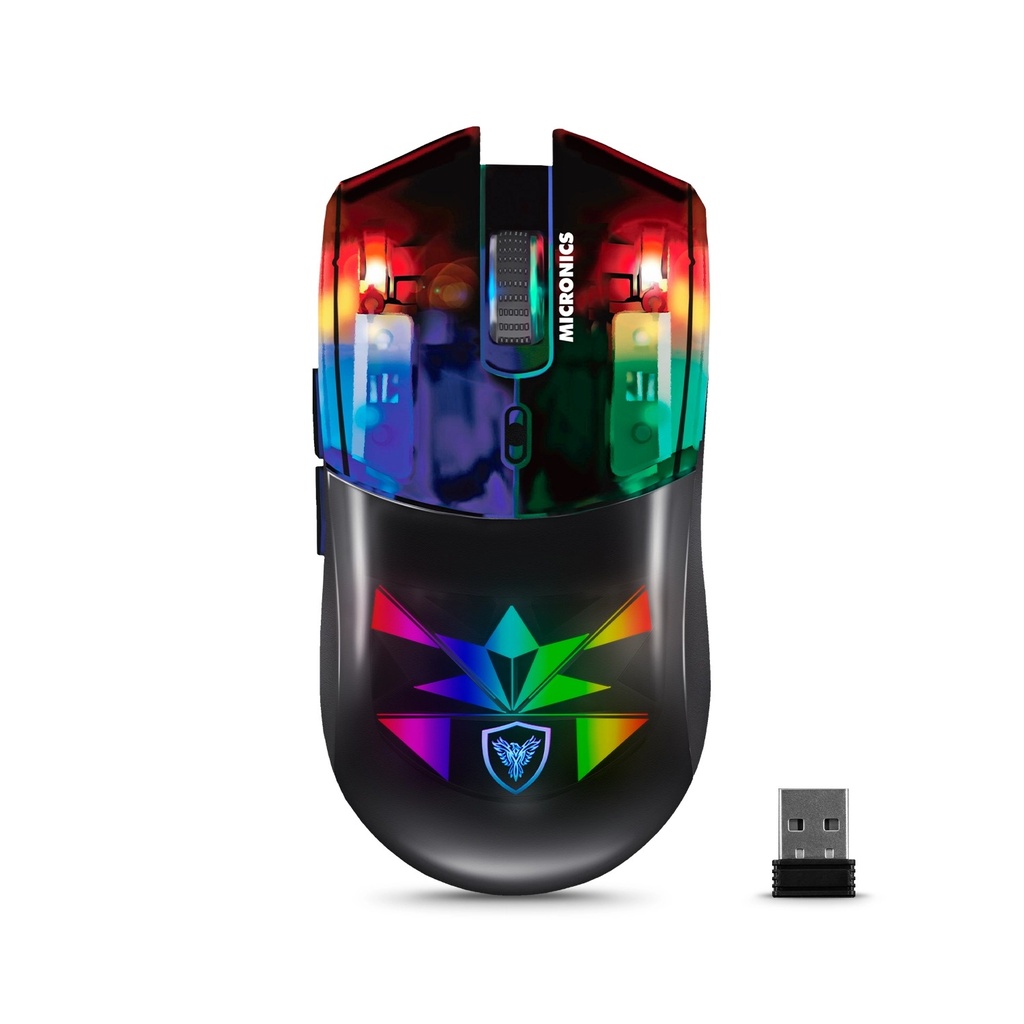 [21415] MOUSE G BT+WIFI NEON 3 GM809-3M RECARGABLE MICRONICS