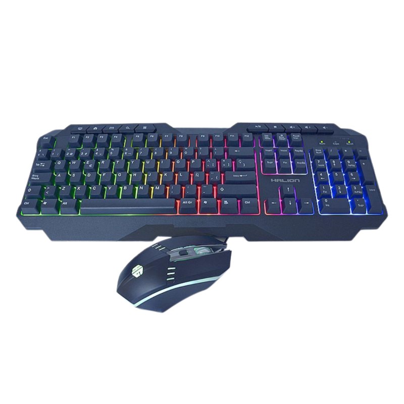 [13098] KIT TECLADO + MOUSE GAMER HA-808C SPARTAN HALION