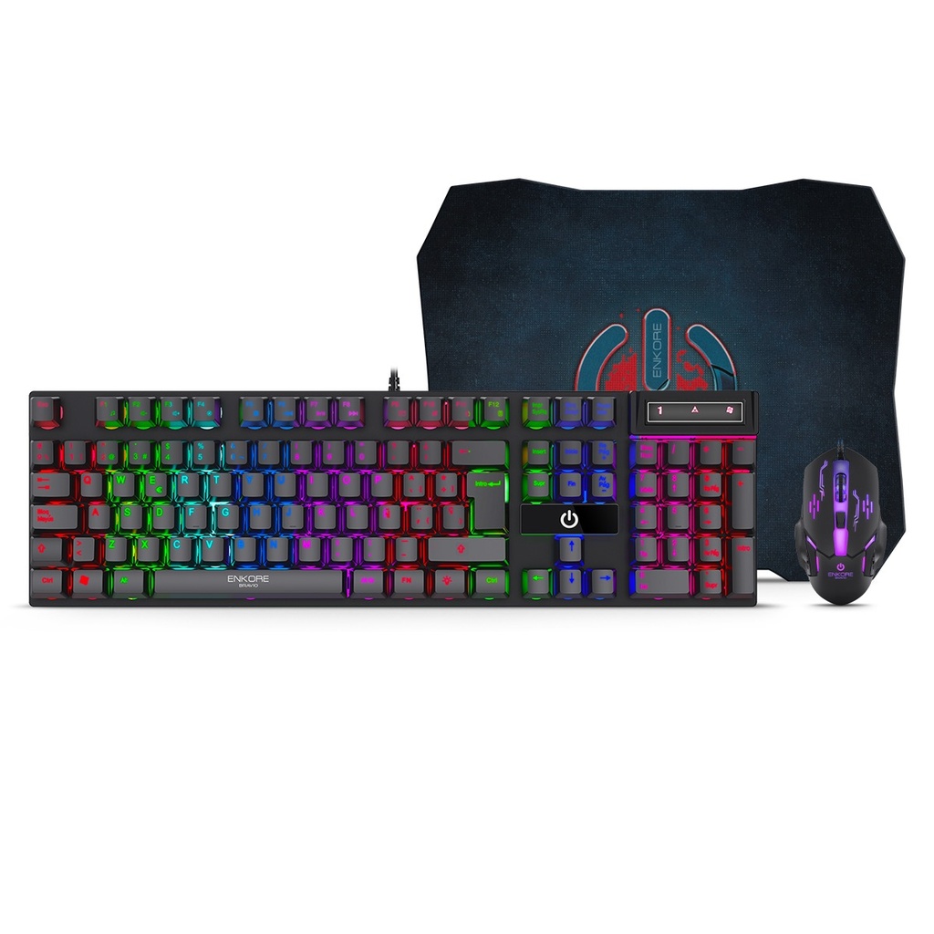 KIT TECLADO + MOUSE+ PAD BRAVIO3 ENT G1000-3 ENKORE