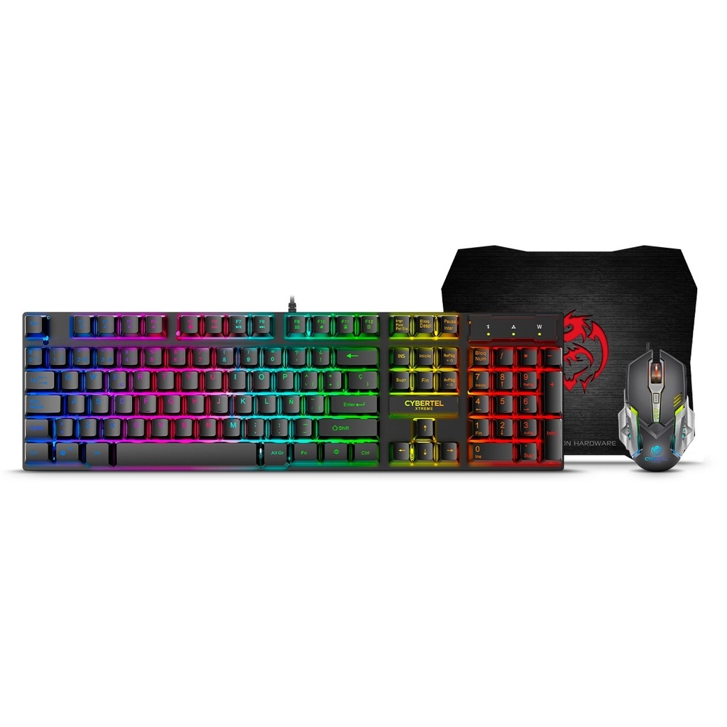[21198] KIT TECLADO + MOUSE + PAD CYB GT1800 XTREME CYBERTEL