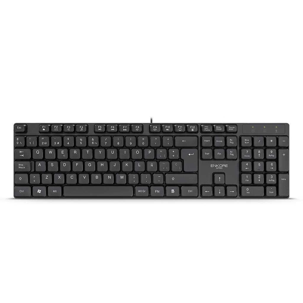 [20218] TECLADO MULTIMEDIA USB ENK302 NITRO ENKORE