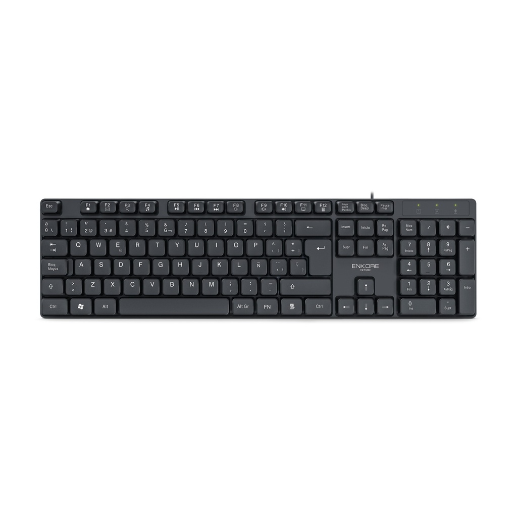 [20218] TECLADO MULTIMEDIA USB ENK302 NITRO ENKORE