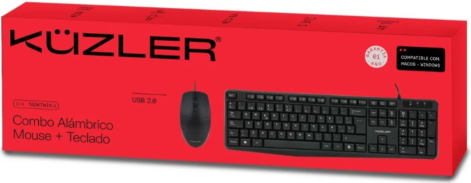 [20317] KIT TECLADO + MOUSE USB TASKTWIN-1 KUZLER