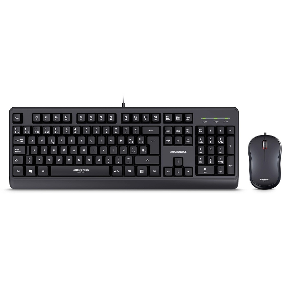 KIT TECLADO+MOUSE NORTON MIC T100 MICRONICS