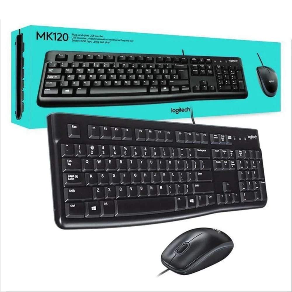 KIT TECLADO + MOUSE USB MK120 LOGITECH