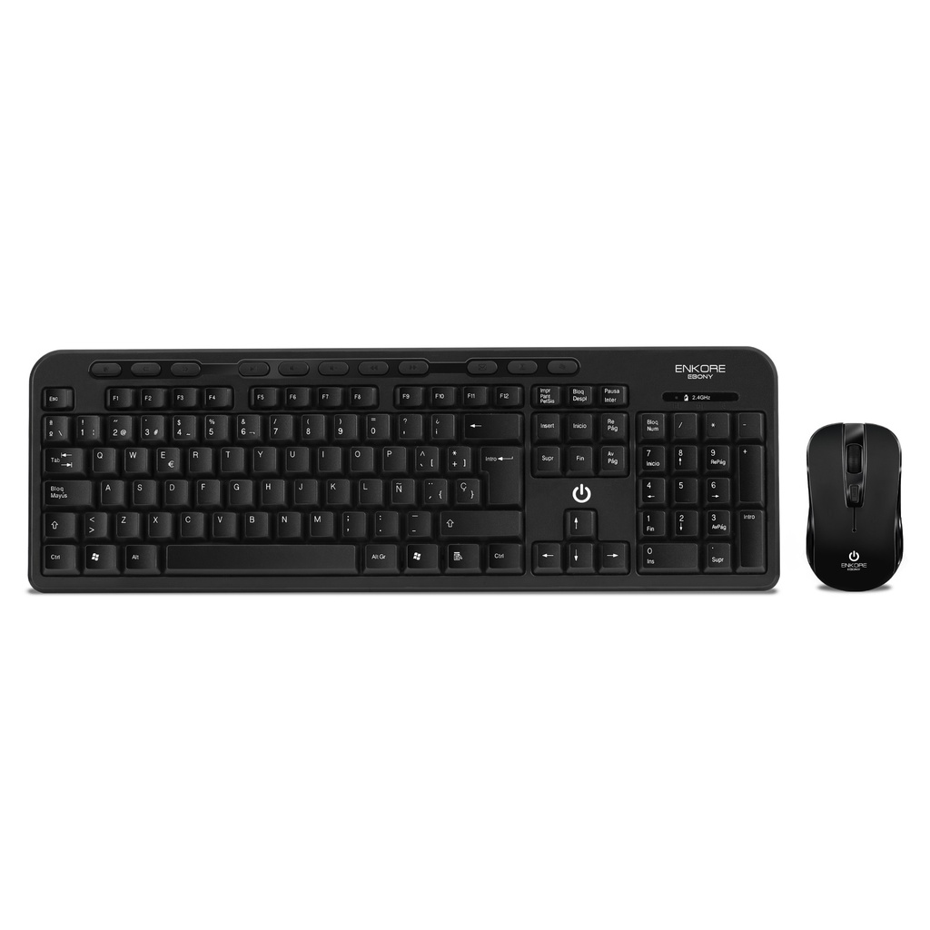 [20487] KIT EBONY TECLADO + MOUSE WIFI ENK T800 ENKORE