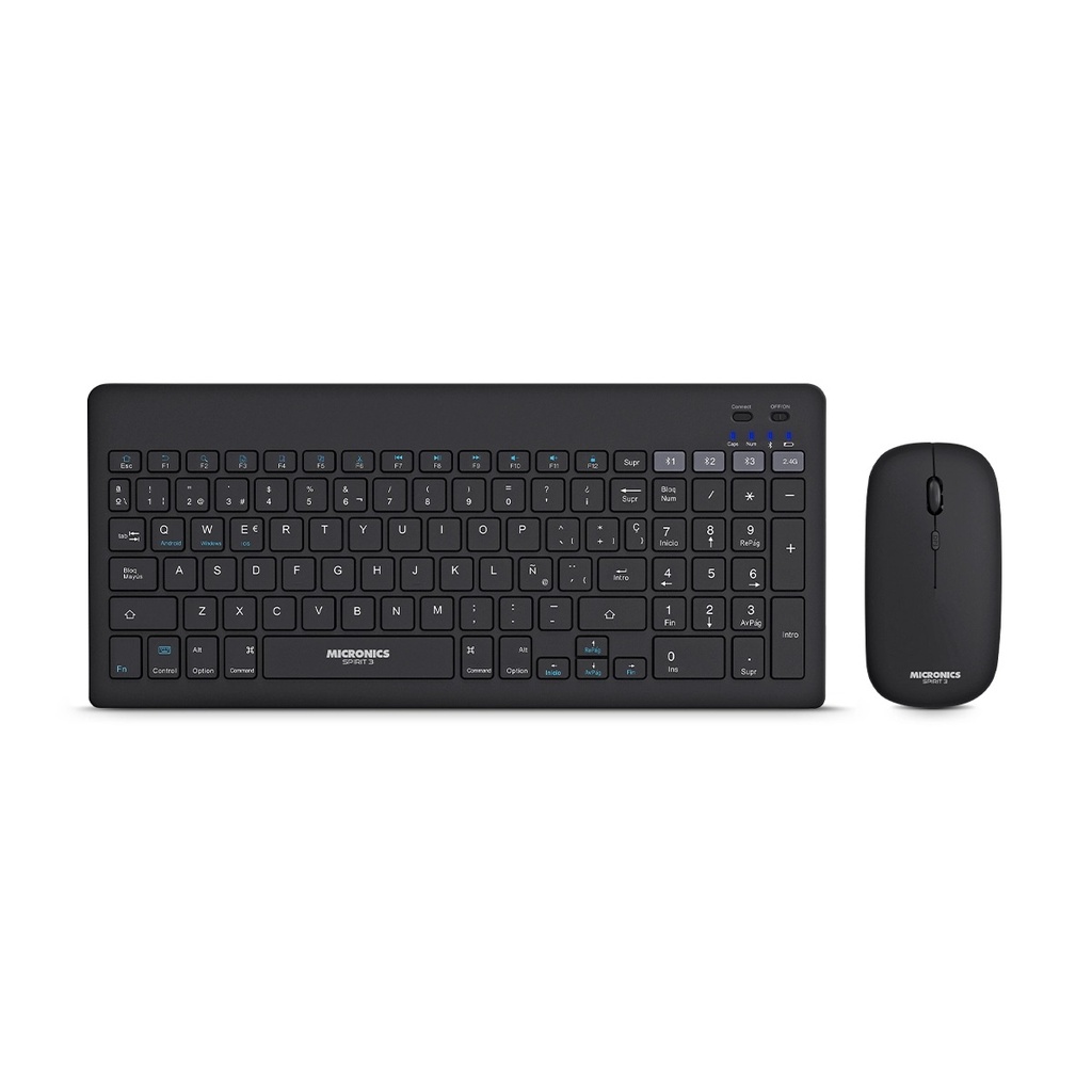 [20484] KIT TECLADO+MOUSE INALAMBRICO SPIRIT 3 MIC WT800-3M MICRONICS