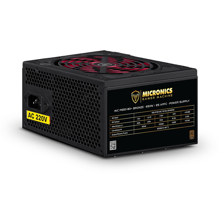 [21163] FUENTE DE PODER 600W 80 PLUS PASSIVE PSU MIC P600-80+ MICRONICS