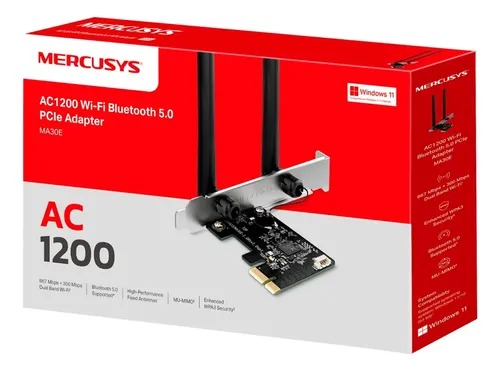 [20739] ADAPTADOR PCIE MA30E WIFI 5 + BT MERCUSYS