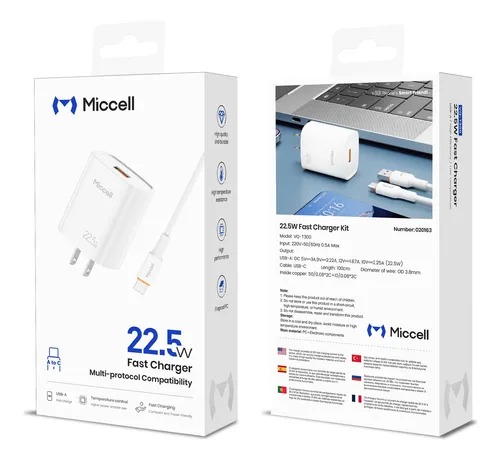[20224] CARGADOR TIPO C 22.5W VQ-T300 MICCELL
