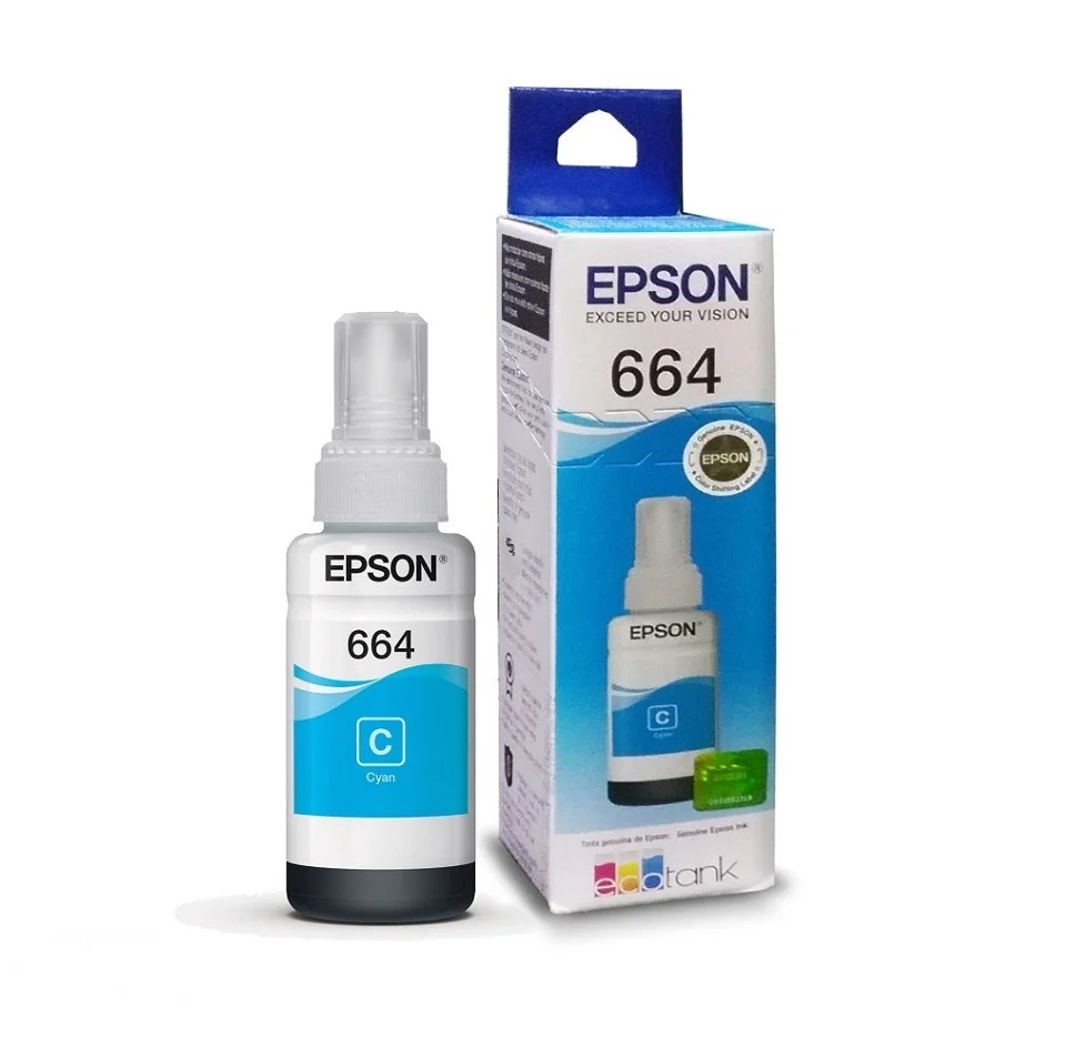 [21574] TINTA T 664 220 CELESTE EPSON