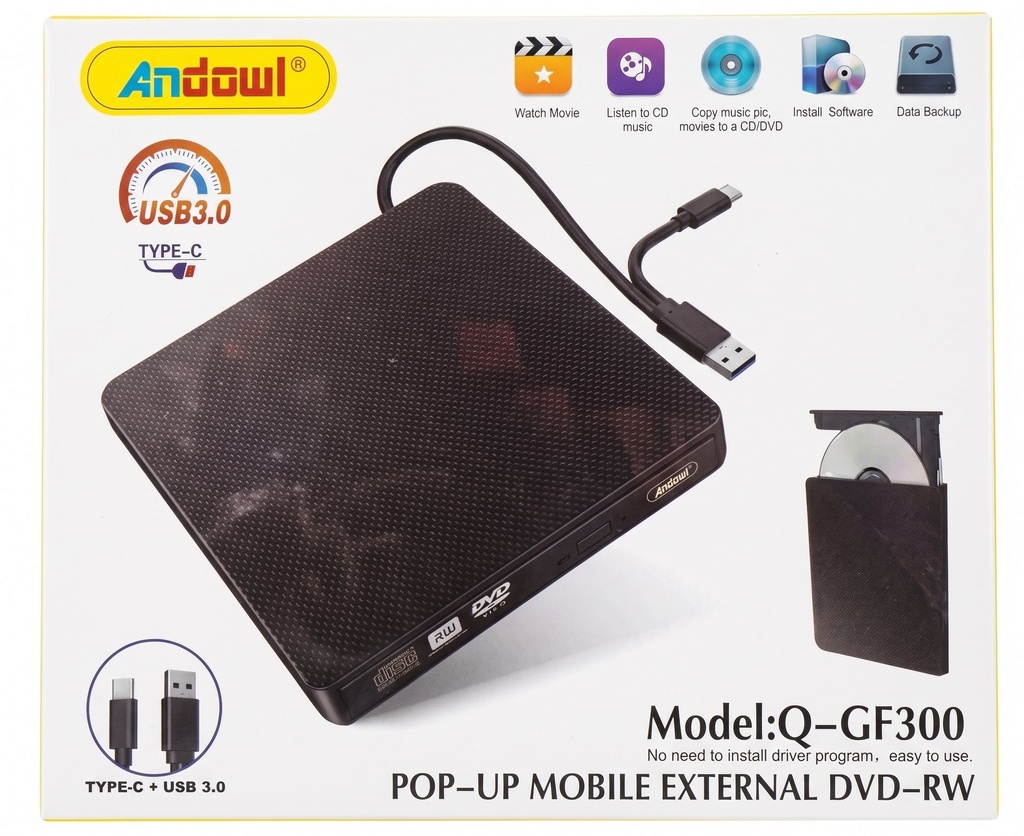 [13004] LECTOR CD DVD Q-GF300 ANDOWL