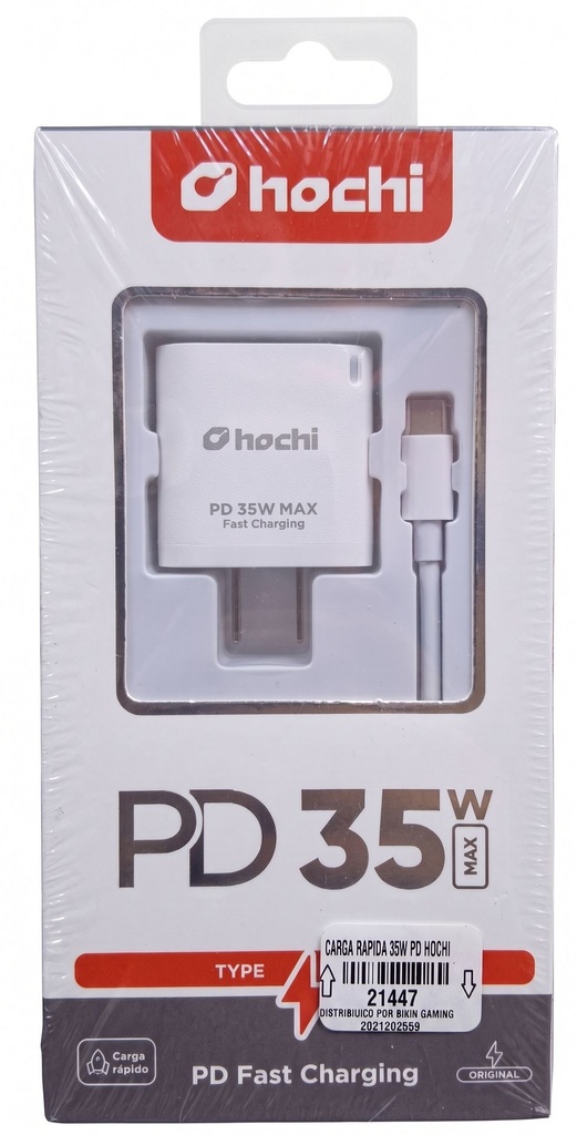 [21447] CARGADOR CARGA RAPIDA 35W PD HOCHI