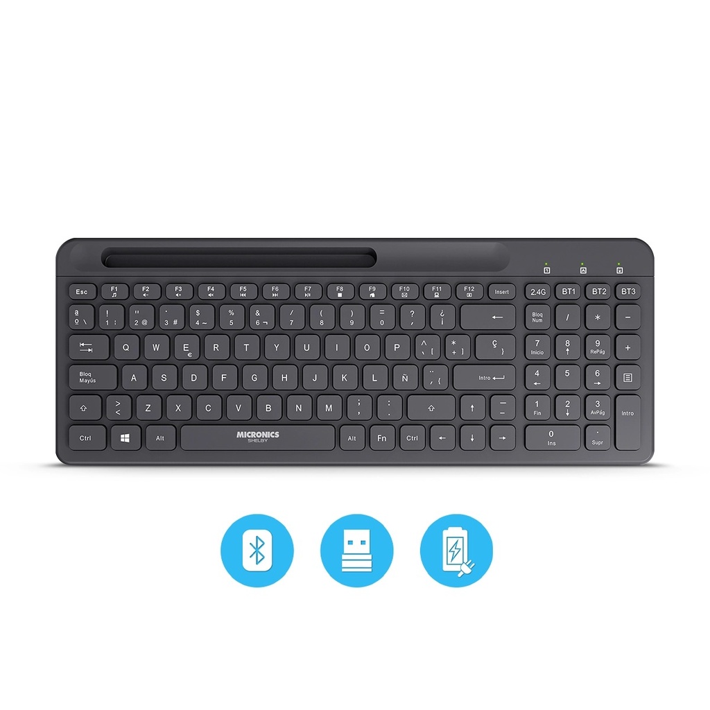 [21474] TECLADO WIFI + BT MIC K605-3M  SHELBY MICRONICS