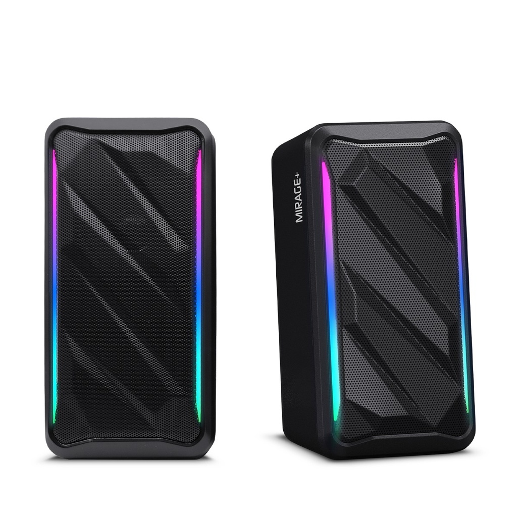 PARLANTE 2.0 MIRAGE MIC S311U LUCES RGB MICRONICS