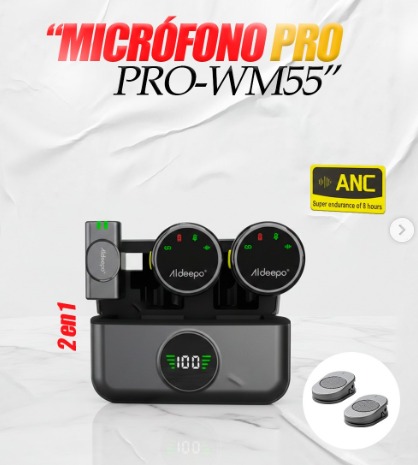 [20660] MICROFONO SOLAPERO INALAMBRICO PRO-WM55 ANC ALDEEPO