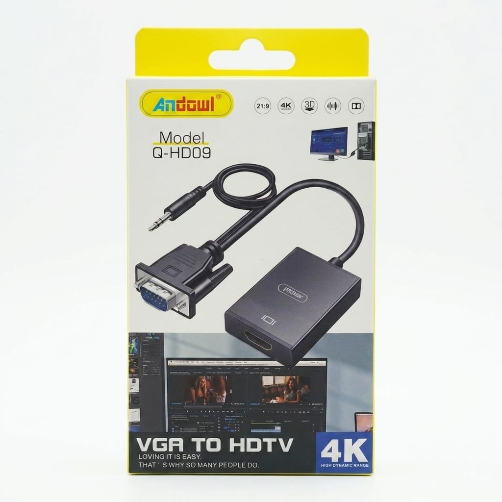[20584] ADAPTADOR VGA A HDMI 4K ANDOWL