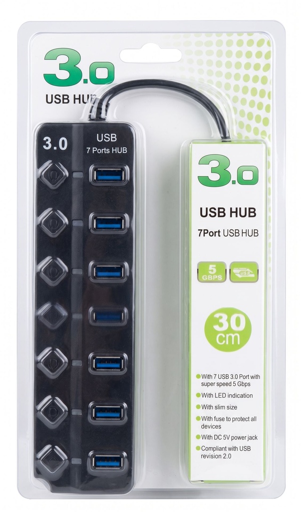 [20533] HUB USB 3.0  7 PUERTOS OX1256
