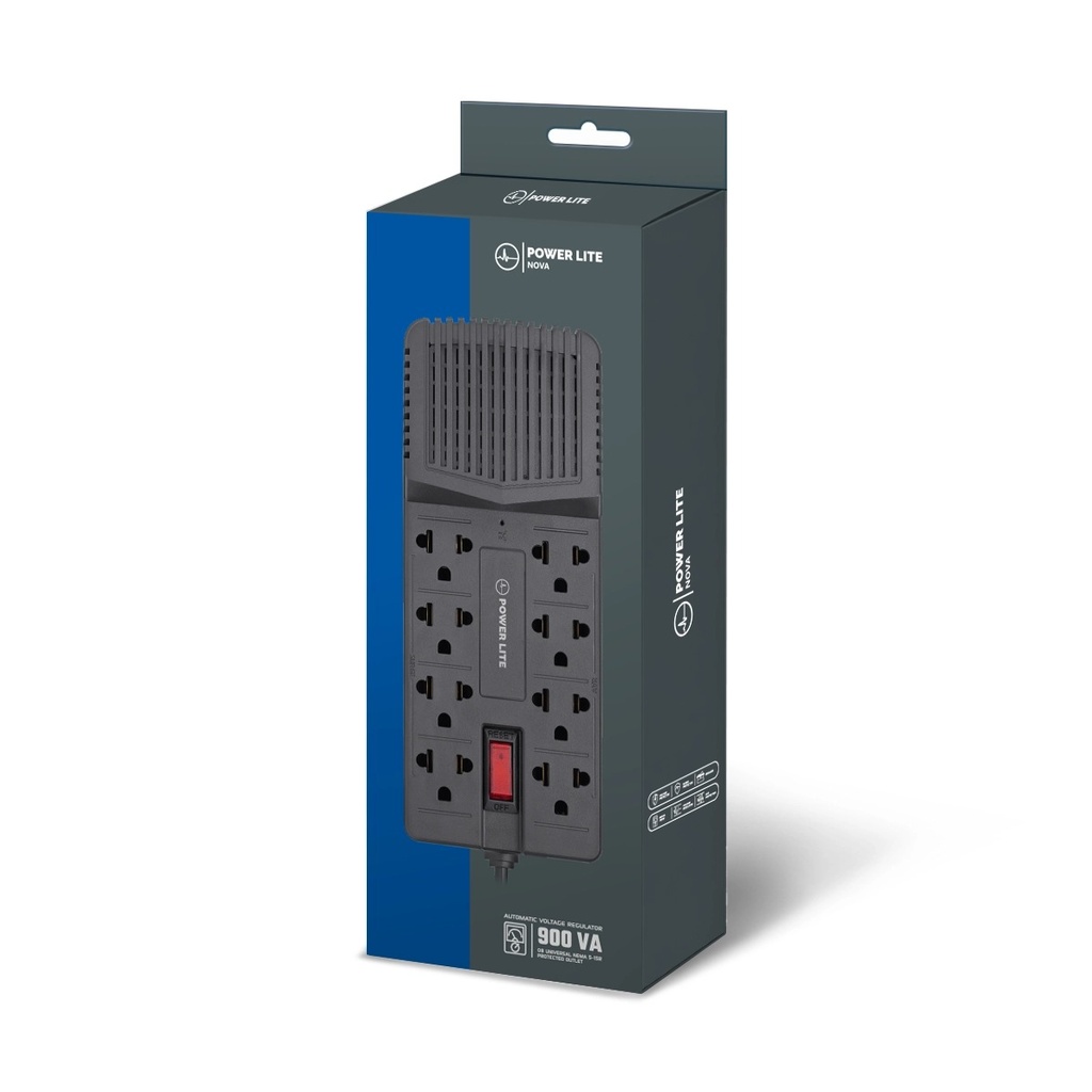 [000007] NOVA AVR PLI908 900VA/450W 8SALIDAS POWER LITE