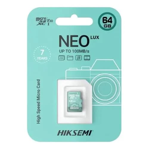 MICRO SD 64GB HS-TF-D3 NEO LUX HIKSEMI