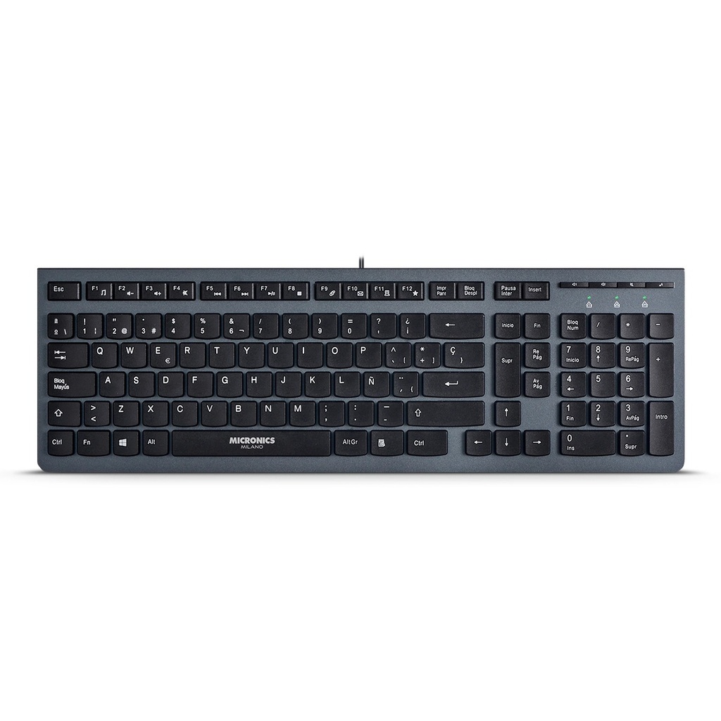 [000040] TECLADO MULTIMEDIA USB MIC K7045 MILANO MICRONICS