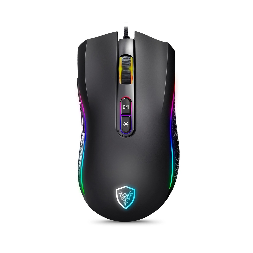 MOUSE GAMER  MIC GM800 12800 DPI 7 BOTONES KRIPTON MICRONICS