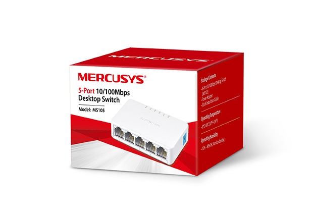 [000131] SWITCH MS105 5 PUERTOS 10/100 MERCUSYS